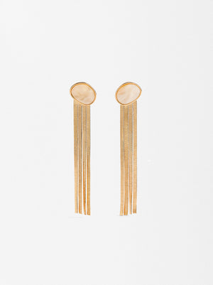 Pendientes largos con efecto cascada