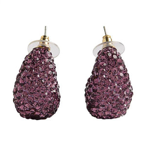 Pendientes ovalados con cristales