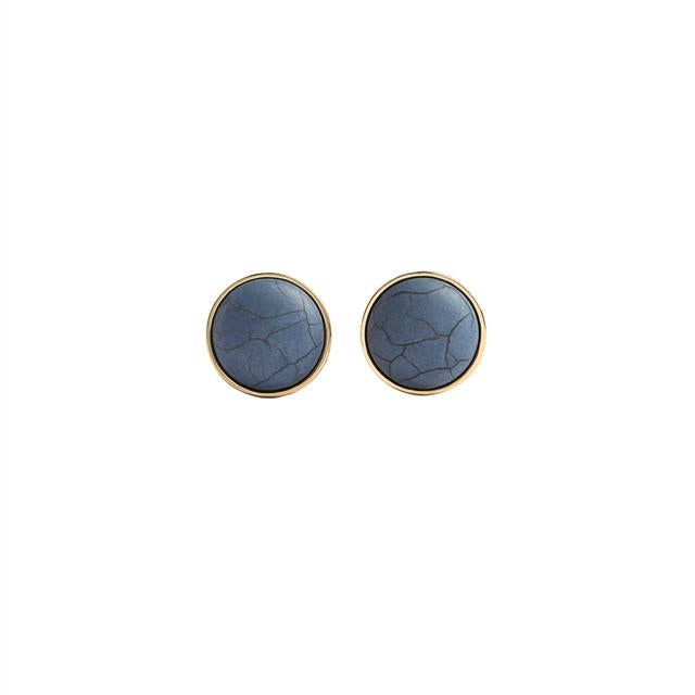 Pendientes redondos con piedra