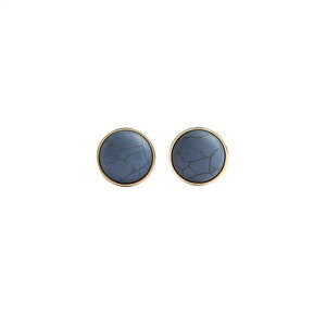 Pendientes redondos con piedra