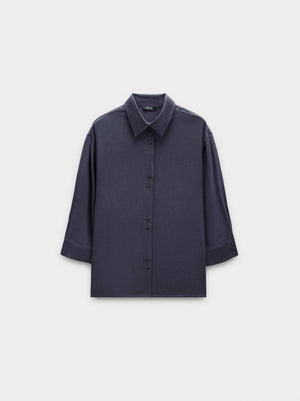 Camisa de lyocell con botones dobles