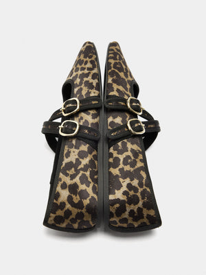 Bailarinas de tejido estampado animal