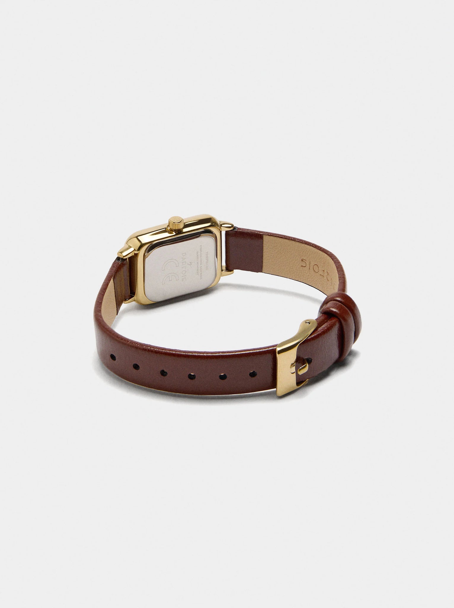 Square watch with textured bracelet