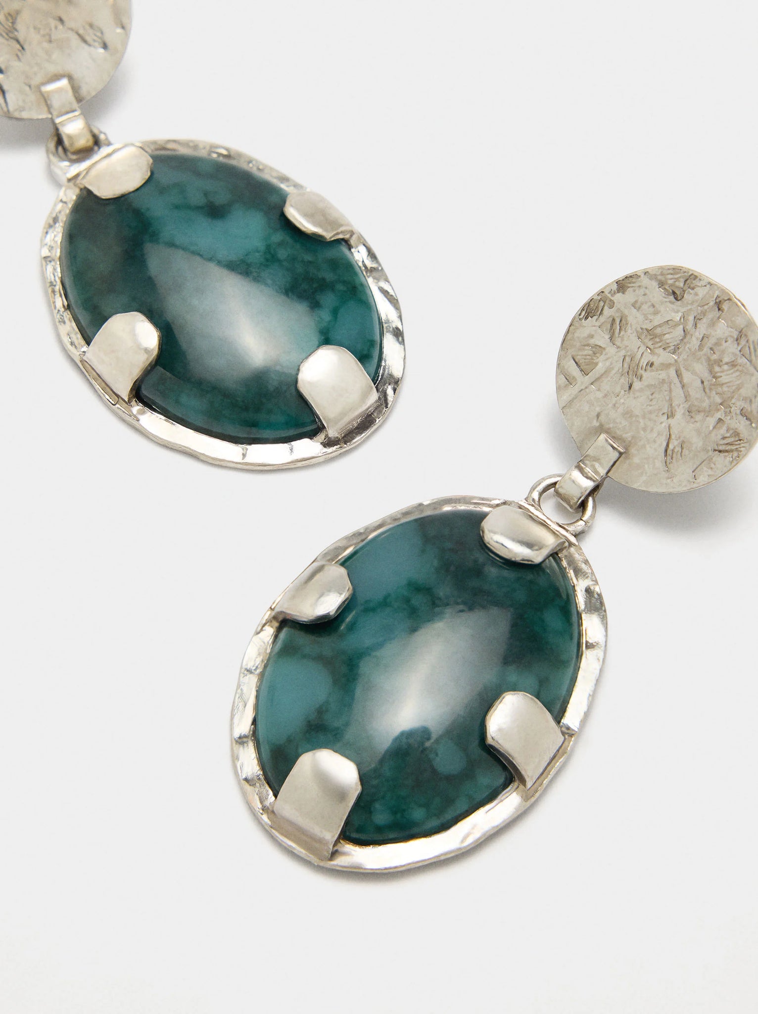 Pendientes maxi ovalados con piedras