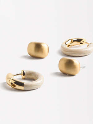 Conjunto de pendientes esmaltados