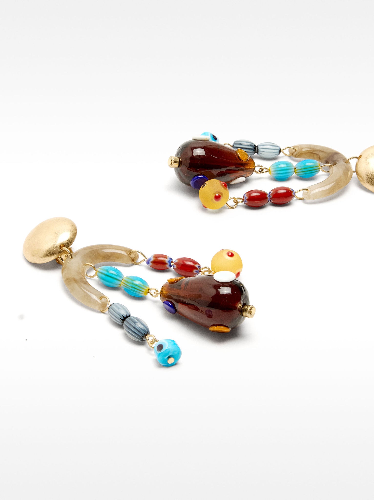 endientes largos con vidrio