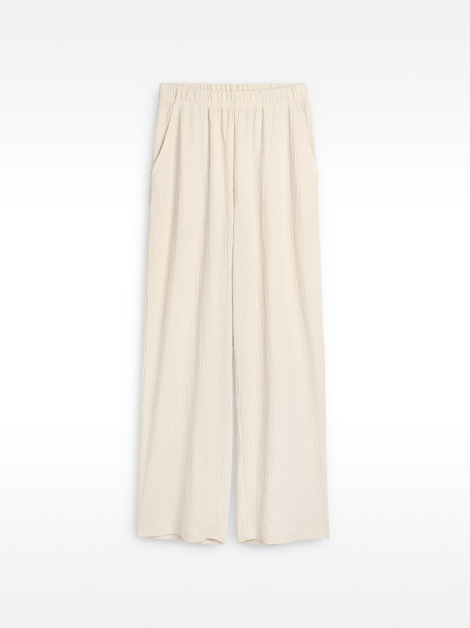 Pantalón con textura cintura elástica