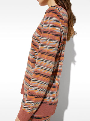 Jersey de punto jacquard a rayas