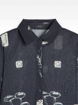 Camisa estampada de manga larga
