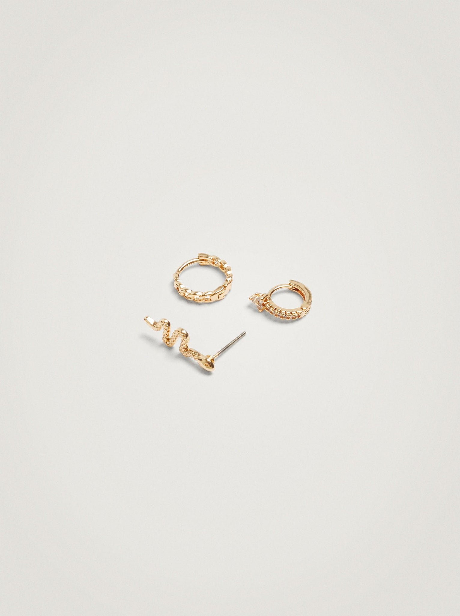 Conjunto De Aros Con Serpiente Y Circonitas - Parfois Costa Rica Accesorios de mujer Costa Rica